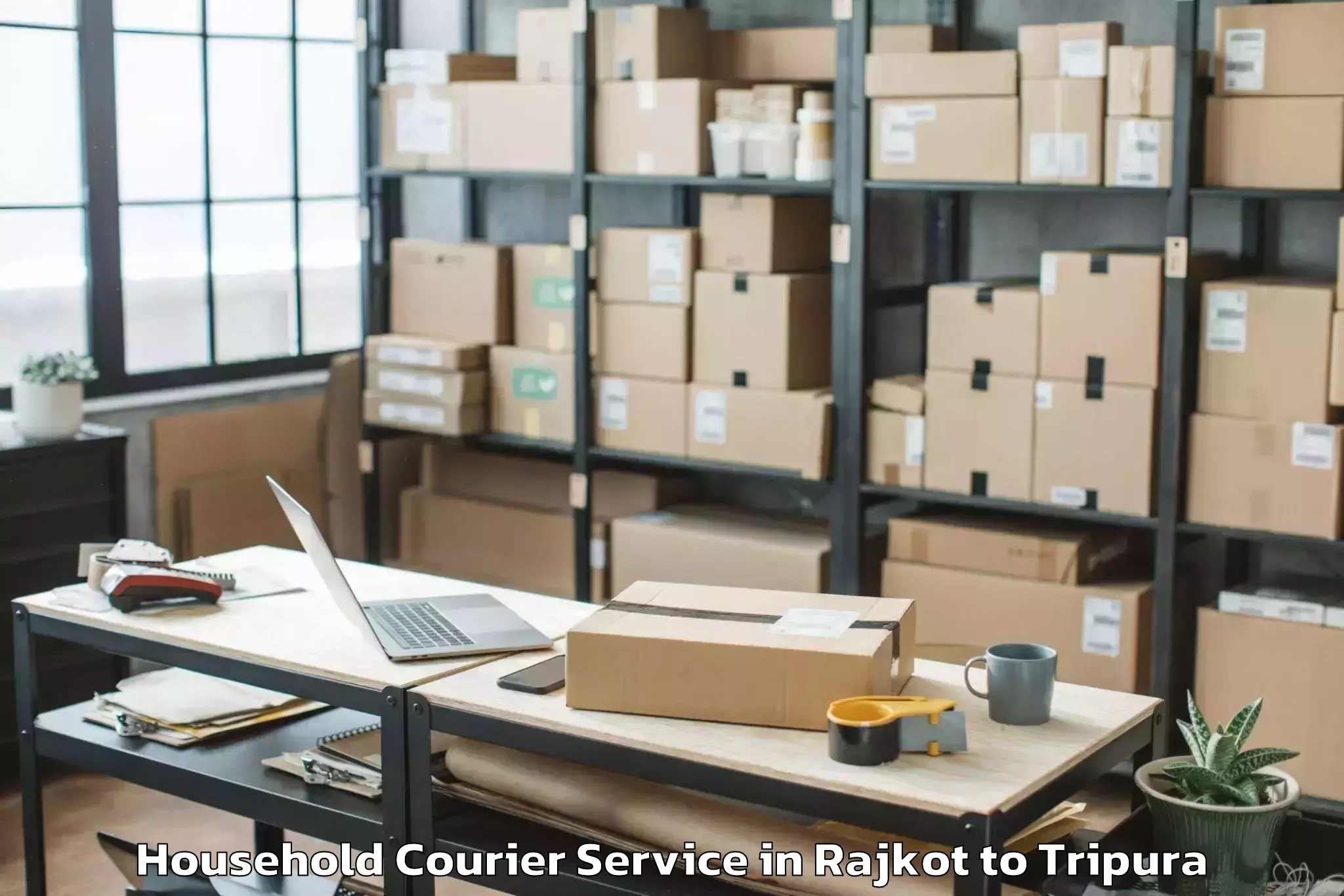 Affordable Rajkot to Panisagar Household Courier